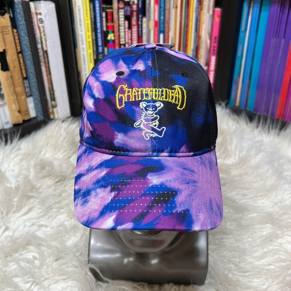 GRATEFUL DEAD TIE DYE PURPLE STRAPBACK HAT - Picture 1 of 3